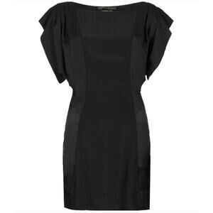 All Saints Spitalfields Japanese Cloth Lightweight Werbovy Mini Dress Black Sz 8